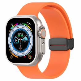 Silicone strap for Apple Watch Ultra with magnetic clasp - Orange