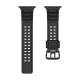Robust silicone strap for Apple Watch Ultra and 42/44/45mm - Black
