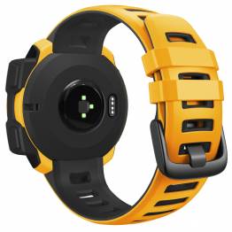  Silicone strap for Garmin Instinct wearable - Yellow/Black