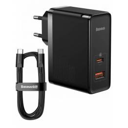 Baseus GaN5 Pro 2-Port USB/USB-C 100W PD Mac Charger - Black