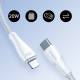 Joyroom USB-C to Lightning cable - 25 cm - White woven