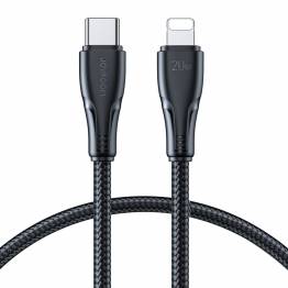 Joyroom USB-C to Lightning cable - 25 cm - Black woven