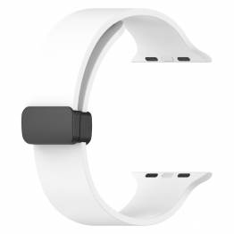  Silicone strap for Apple Watch 42/44/45/49mm w magnetic clasp - White