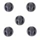Self-adhesive double cable holder in silicone - 5 pcs - Black
