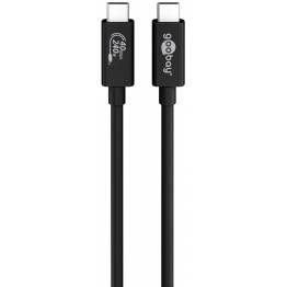 Goobay USB-C cable 240W USB4 PD - 0.7m - Black