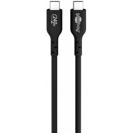  Goobay USB-C 2.0 charging and data cable 240W PD - 1m - Black