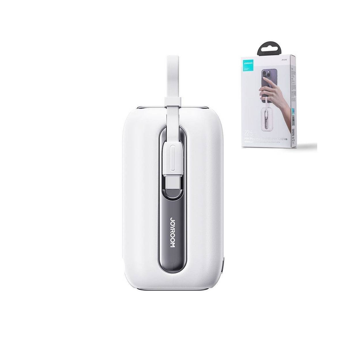Resultaat de begeleiding Reductor Mini Power Bank with Lightning and USB-C Cables - 10,000mAh - 22.5W - White  - Mackabler.dk