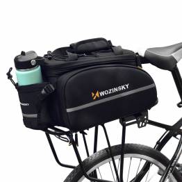 Bike bag for luggage carrier w side compartment, rain cover and strap - 35l