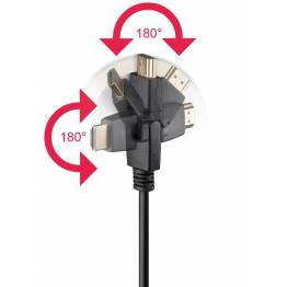  Goobay HDMI 2.0 cable with 360° flexible connectors - 4K/60Hz - 1.5m