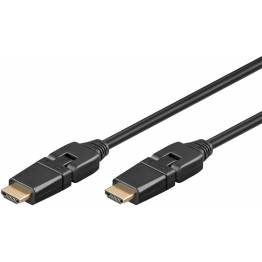Goobay HDMI 2.0 cable with 360° flexible connectors - 4K/60Hz - 1.5m