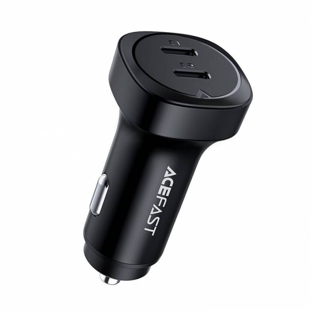 Acefast powerful dual car charger with 2x USB-C PD - 72W
