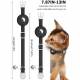 Collar with AirTag holder for pets with bell - Black