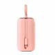 Mini Power Bank with Lightning and USB-C Cables - 10,000mAh - 22.5W - Pink