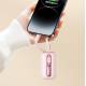 Mini Power Bank with Lightning and USB-C Cables - 10,000mAh - 22.5W - Pink