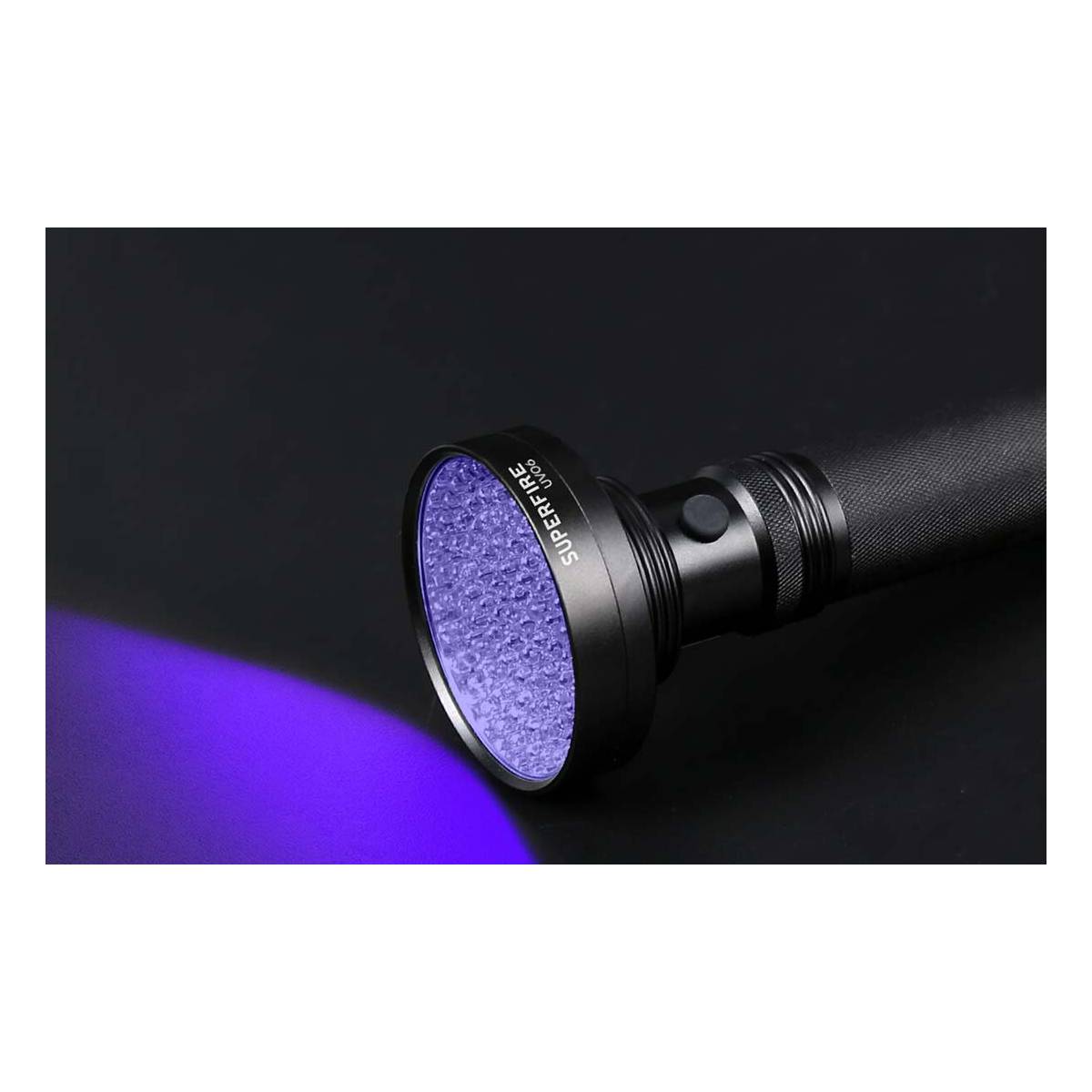 Superfire waterproof UV flashlight with 100 diodes - 395NM 