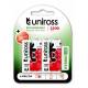 Uniross rechargeable AA batteries - 2500 NiMh - 4 pcs