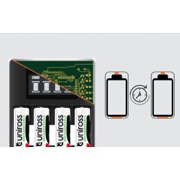  Uniross Ultra Fast charger for AA/AAA batteries including 4 pcs AA2100
