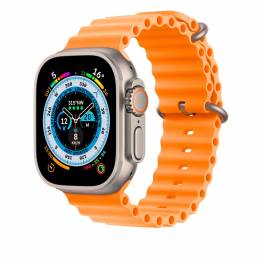 Ocean silicone strap for Apple Watch Ultra and Watch 44/45mm - Orange