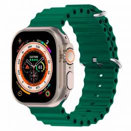 Ocean silicone strap for Apple Watch Ultra and Watch 44/45mm - Green