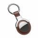 SULADA AirTag key ring holder in synthetic leather - Brown