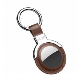 SULADA AirTag key ring holder in synthetic leather - Brown