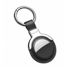 SULADA AirTag key ring holder in synthetic leather - Black