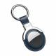 SULADA AirTag key ring holder in synthetic leather - Dark blue