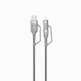 Dudao multi-cable with 100W USB-C, Lightning, and USB - 1 meter