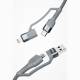 Dudao multi-cable with 100W USB-C, Lightning, and USB - 1 meter