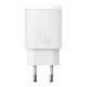 Baseus compact USB-C and USB QC 3.0 charger 20W - White