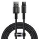 Baseus Tungsten Gold hardened woven USB to USB-C cable - 1m - Black