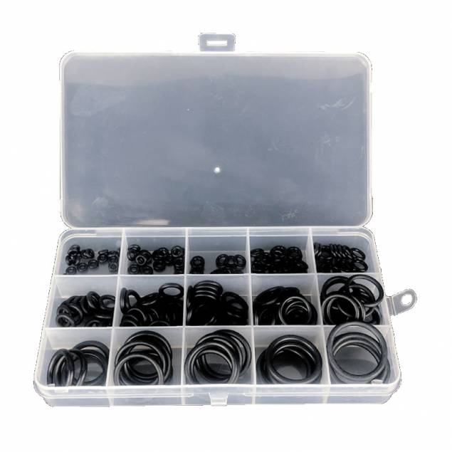 200 pcs rubber O-rings in 15 different sizes