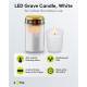 Outdoor LED cemetery light with candle-like effect - White
