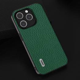  ABEEL iPhone 15 Pro cover - Litchi leather texture - Green