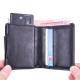 RFID protected wallet w card holder and AirTag holder in synth leather - Black