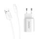 Dudao dual USB-A 12W charger incl. 1m Lightning cable