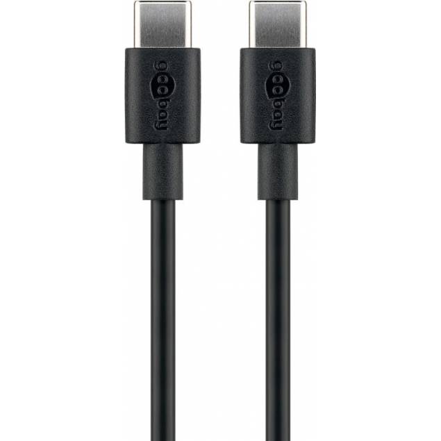 USB-C data and charging cable 60W from Goobay - 1m - Black
