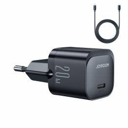 Joyroom nano 20W USB-C PD QC charger with Lightning cable - Black