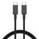 Woven USB-C cable 100W PD charging cable - Black - 0.5m