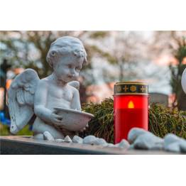  Outdoor LED cemetery light with candle-like effect - Red