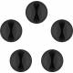 Goobay self-adhesive cable holder in stable rubber - 5 pcs - Black