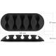 Goobay self-adhesive cable holders in stable rubber - 5 different - Black