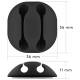 Goobay self-adhesive cable holders in stable rubber - 5 different - Black