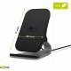 Goobay 10W Qi wireless charger for 2 positions - Black and aluminium