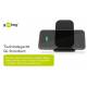 Goobay 10W Qi wireless charger for 2 positions - Black and aluminium