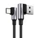 Ugreen USB to USB-C QC3.0 cable with angle - 1m - Black woven
