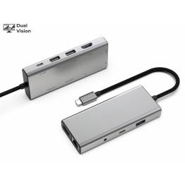 9-in-1 USB-C DualVision for additional display on M1/M2/M3 MacBook