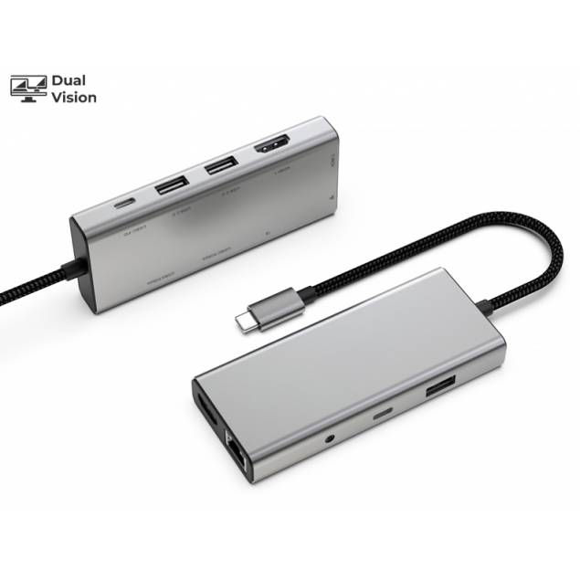 9-in-1 USB-C DualVision for additional display on M1/M2/M3 MacBook