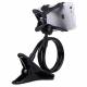 Flexible iPhone holder for table and bed w clamp handle - 50cm - Black