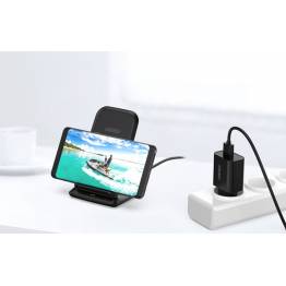  Choetech 15W Qi wireless charger stands for 2 positions - Black